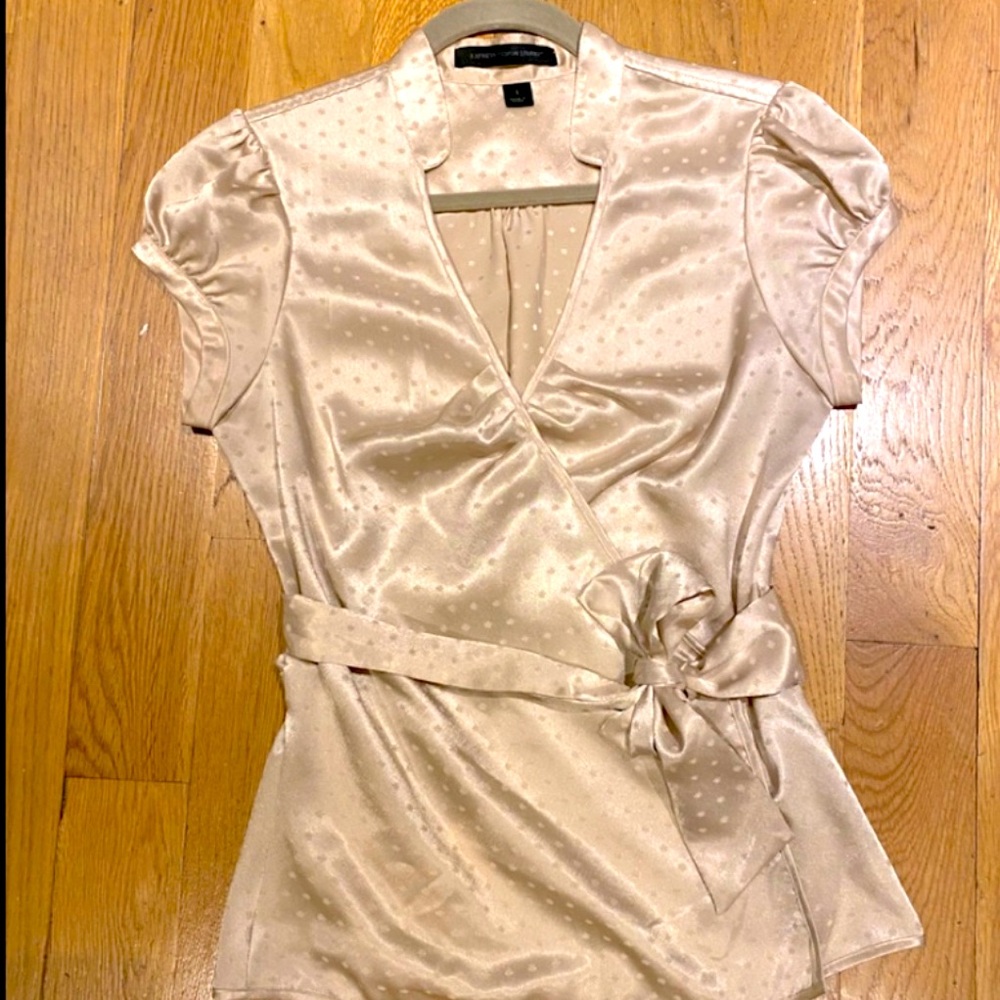 Express Champagne Wrap Shirt